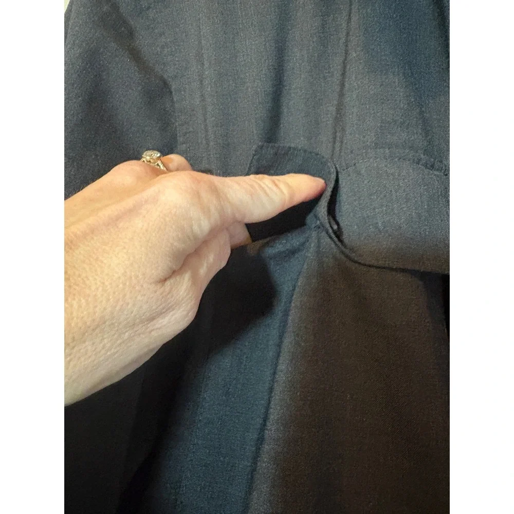 BUGATCHI Men's Black Full Zip Shirt Jacket Utility Style Two Pocket Size‎ M